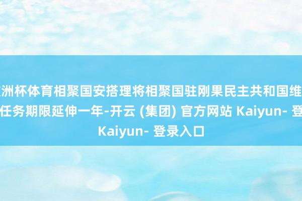 欧洲杯体育相聚国安搭理将相聚国驻刚果民主共和国维和特派团任务期限延伸一年-开云 (集团) 官方网站 Kaiyun- 登录入口