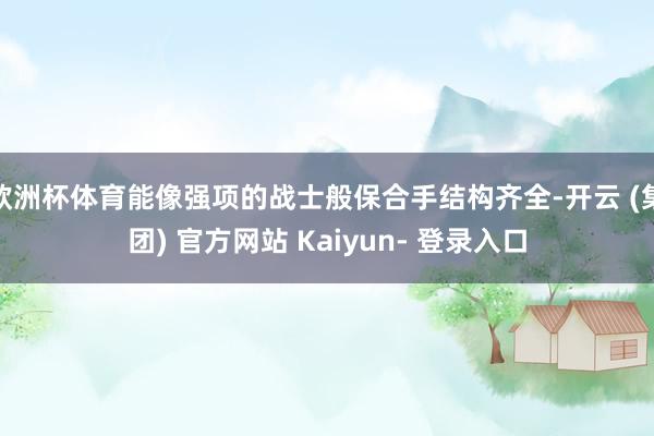 欧洲杯体育能像强项的战士般保合手结构齐全-开云 (集团) 官方网站 Kaiyun- 登录入口